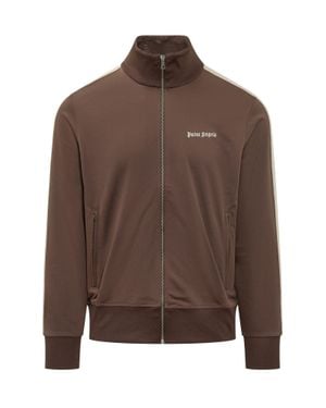 Palm Angels Class Logo Track Top - Brown