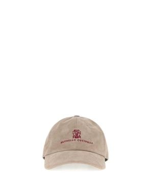 Brunello Cucinelli Sand Suede Baseball Cap - Multicolor