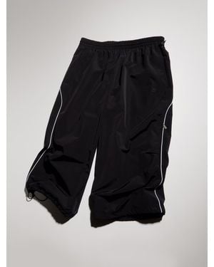 Gucci Interlocking G Embroidered Mini Shorts With Drawstring Hem - Black