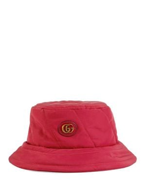 Gucci Quilted Bucket Hat - Red