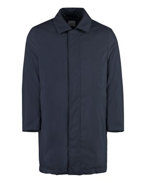 Paul Smith Technical Fabric Parka Jacket For - Blue