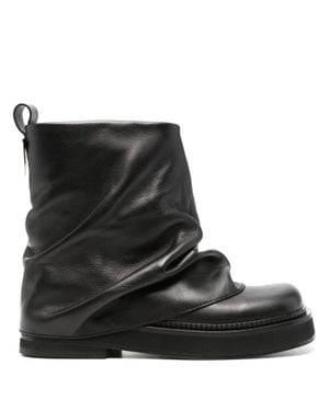 The Attico Mini Ruched Ankle Boots For - Black