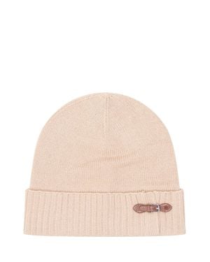 Ralph Lauren Buckle Knit Hat - Natural