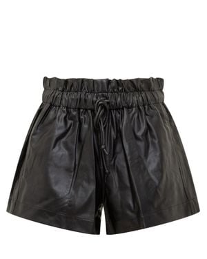 Isabel Marant Marant Étoile Naline Faux Leather Shorts - Black