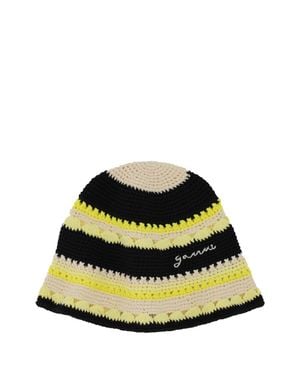 Ganni Crochet Hat - Black