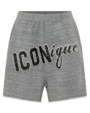 DSquared² Casual Shorts With Unique Stampaint Design - Gray
