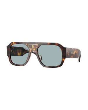 Versace Classic Shield Sunglasses With Retro-Inspired Frame - Gray
