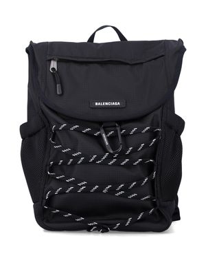 Balenciaga Ripstop Logo Backpack - Black