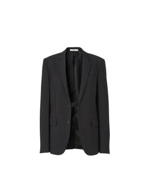 Fendi Wool & Mohair Notched Revers Jacket For - Black