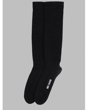 Rick Owens Statement Ribbed Socks - Black