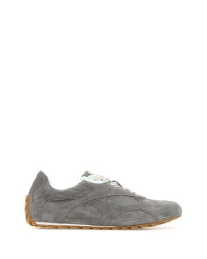 Bottega Veneta Suede Orbit Flash Sneakers - Gray