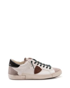 Philippe Model Prsx Low Paneled Sneaker - White