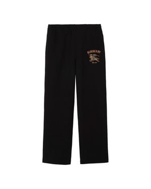 Burberry Jonny Mini Check Embroidered Pants - Black