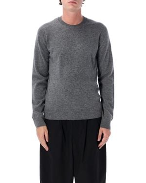 Comme des Garçons Crew Neck Wool Sweater - Gray