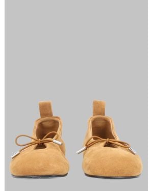 Alohas Stylish Leather Flats For - Natural