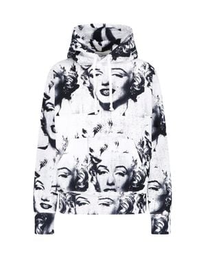 VAQUERA Graphic Face Print Hoodie - White
