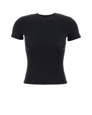 Skims Stretch Cotton Mini T-Shirt - Black