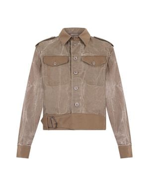 Our Legacy Denim Jacket With Applied Pockets - Brown