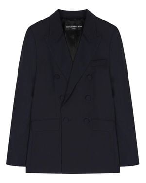Department 5 Soft Wool Blend Jacket - Blue