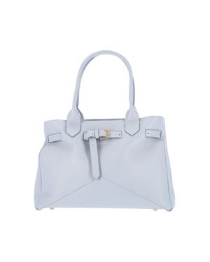 Ballantyne Leather Tote Bag With Buckle Detail - Blue