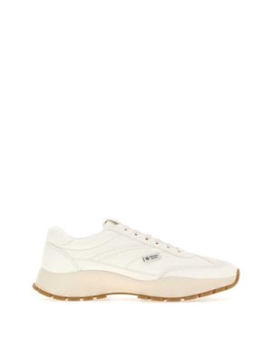 Prada Lace Up Sneakers - White