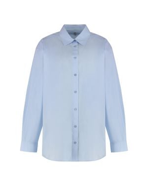 TOTEME Shirt Long Sleeve Cotton - Blue