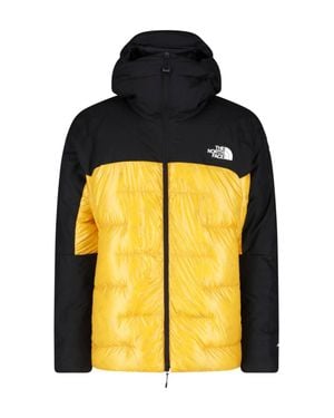 The North Face Color-Blocked Hooded Puffer Jacket - Yellow