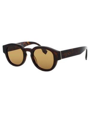 Fendi Acetate Square Sunglasses 48-22-150 - Black