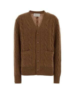 Ami Paris Ami Wool Cardigan - Brown