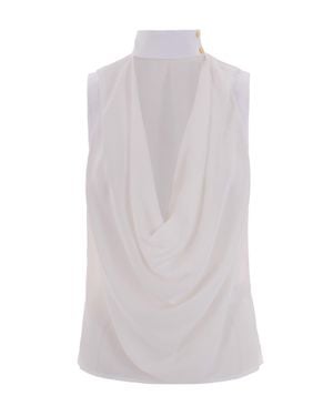 Elisabetta Franchi Ivory Viscose Top - White