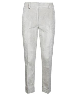 Incotex Glossy Velvet Pants - Gray