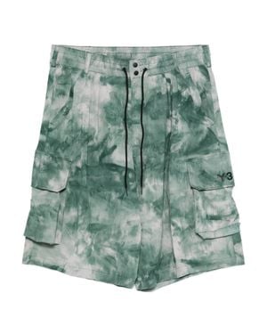 Y-3 Aop Plt Shorts - Green