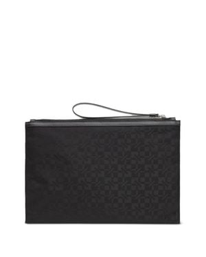 KENZO Dimensions Mini Nylon Wristlet Zip Pouch 30 X 20 X 1.5 Cm - Black