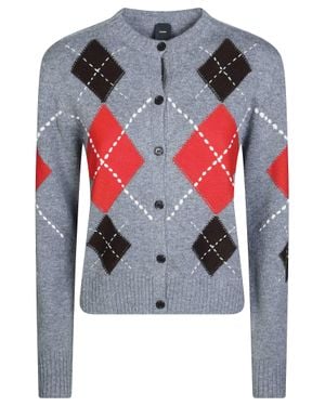 Pinko Cardiff Argyle Cardigan - Gray