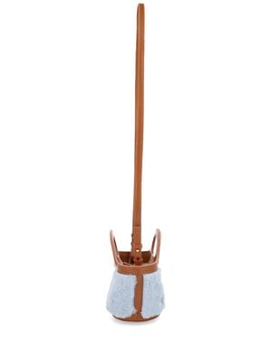 Marni Mini Faux Fur Bucket Bag - White