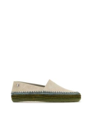 Loewe Paula's Ibiza Chalk Suede Paula S Ibiza Rio Espadrilles - Green