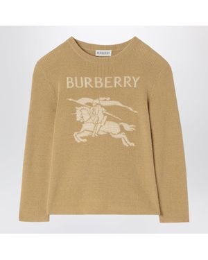 Burberry Knight Wool Blend Pullover - Natural