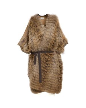 P.A.R.O.S.H. Gilet With Ecofur - Natural