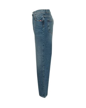 AMISH Straight Leg Jeans With Five Pockets - Blue