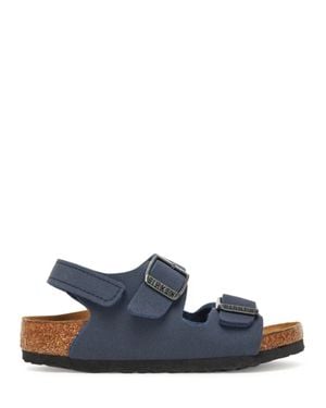 Birkenstock Mini Slingback Strap Sandals With Buckle Fastening And Cork Footbed - Blue