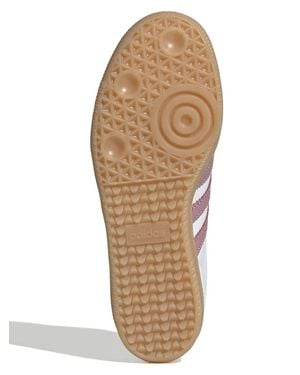 adidas Classic Regular-Fit Leather Lace-Up Sneakers With 3-Stripes Samba Logo - Natural