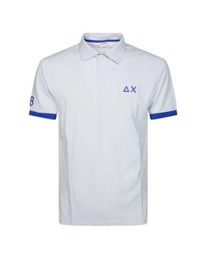 Sun 68 Short Sleeve Polo Shirt - Blue