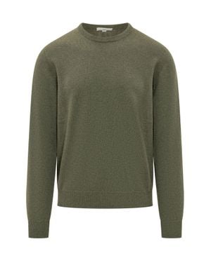 Malo Basic Crewneck Knit Sweater - Green