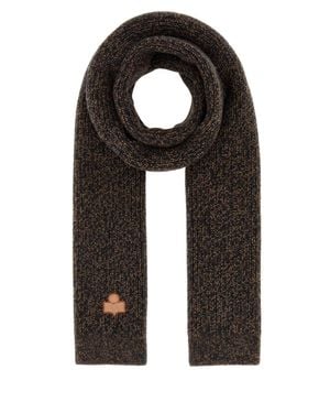 Isabel Marant Enolia Mixed-Fibre Scarf And Foulard - Black