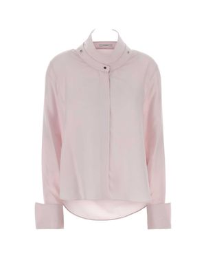 Givenchy Pastel Silk Shirt With Classic Button-Front - Pink
