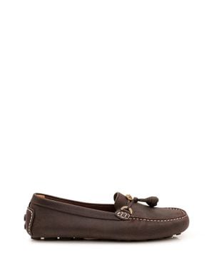 Versace Drivers Suede Loafers - Brown