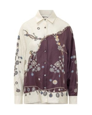Versace Silk Dress Shirt - Purple
