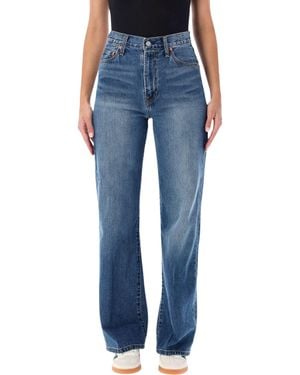Levi's Ribcage High-Rise Wide-Leg Jeans - Blue