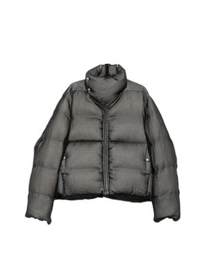 Rick Owens Down-Padded Stand-Up Collar Zip Jacket - Gray