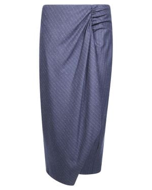 Pinko Capena Flanella Mini Skirt - Blue
